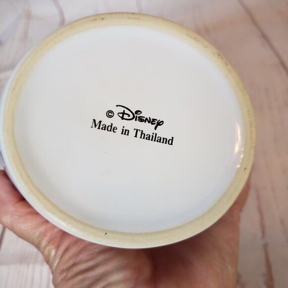Vintage 90s Disney Mickey Mouse Cruise Line Red Stripe Leaning Mug Cup Souvenir - Picture 5 of 9